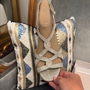 Alex Marie Silver Strappy Sandals